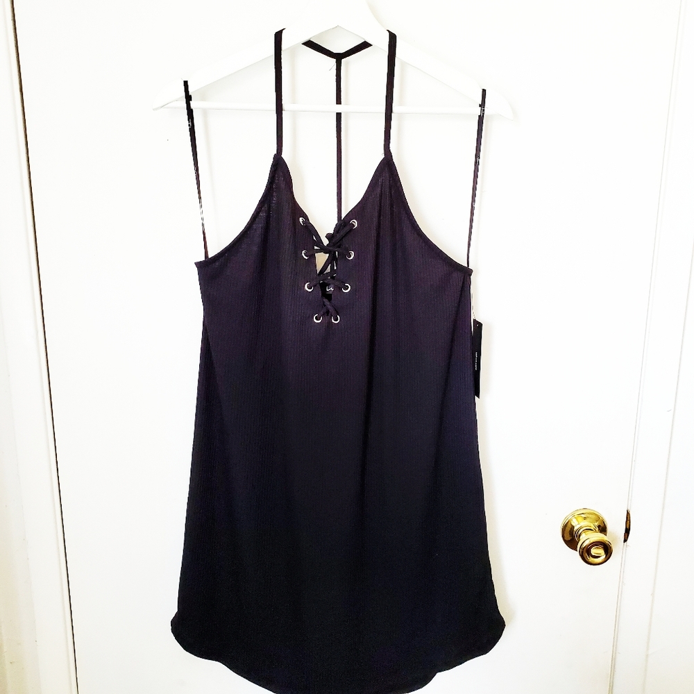Lulu's dress Grenada Black lace-up NEW - Picture 6 of 10